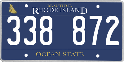 RI license plate 338872