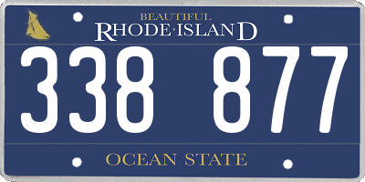 RI license plate 338877