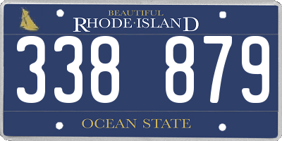 RI license plate 338879