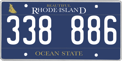 RI license plate 338886