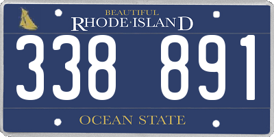 RI license plate 338891