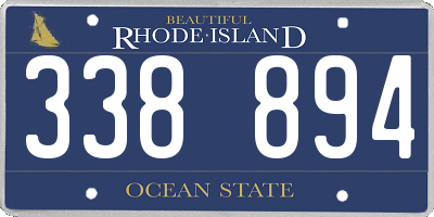 RI license plate 338894