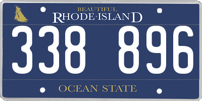 RI license plate 338896
