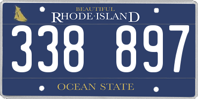 RI license plate 338897