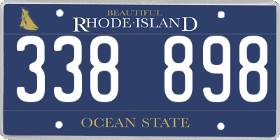 RI license plate 338898
