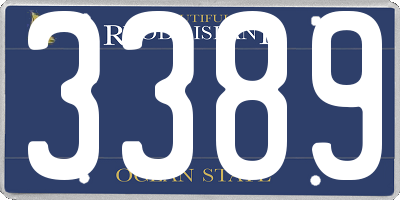 RI license plate 3389