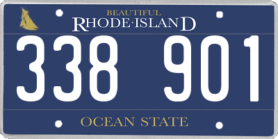 RI license plate 338901