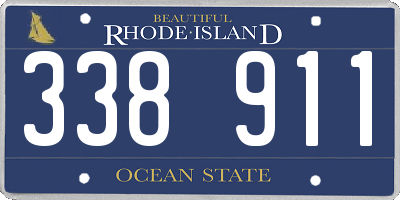 RI license plate 338911