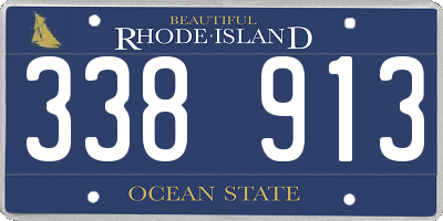 RI license plate 338913