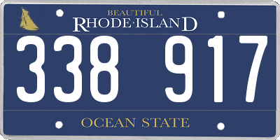 RI license plate 338917