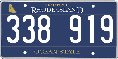 RI license plate 338919