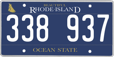 RI license plate 338937