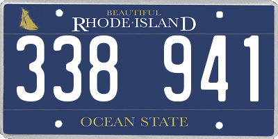 RI license plate 338941