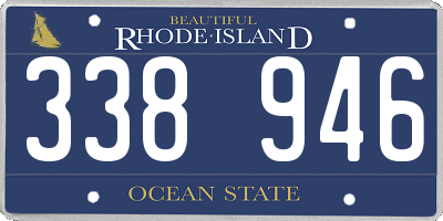 RI license plate 338946