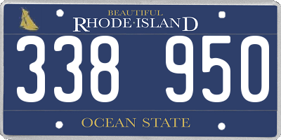 RI license plate 338950
