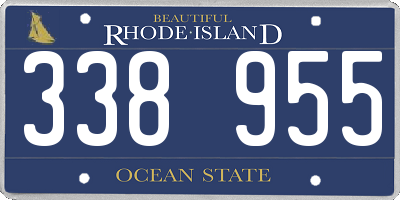 RI license plate 338955