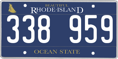 RI license plate 338959