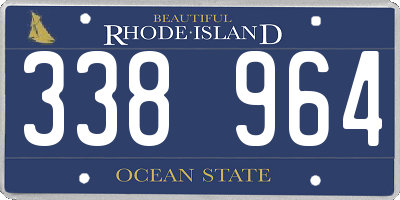 RI license plate 338964