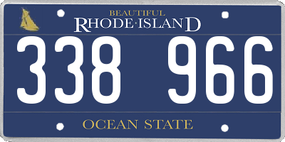 RI license plate 338966