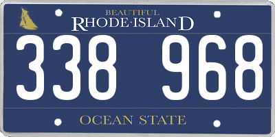 RI license plate 338968