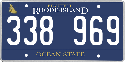 RI license plate 338969