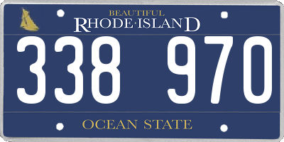RI license plate 338970