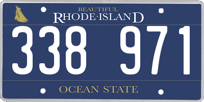 RI license plate 338971
