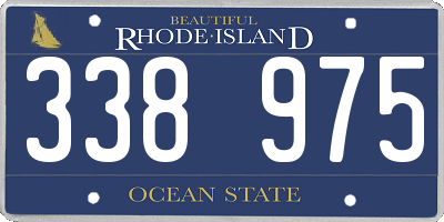 RI license plate 338975