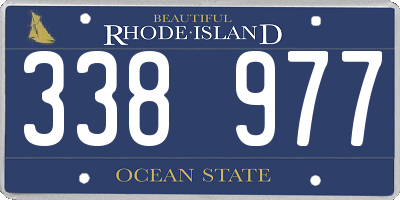 RI license plate 338977