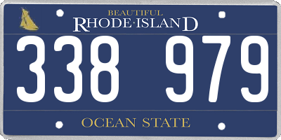 RI license plate 338979