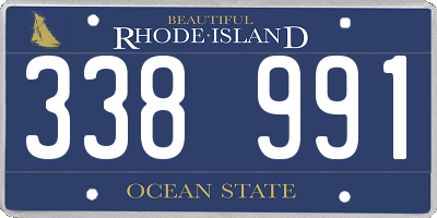 RI license plate 338991