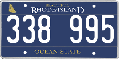 RI license plate 338995