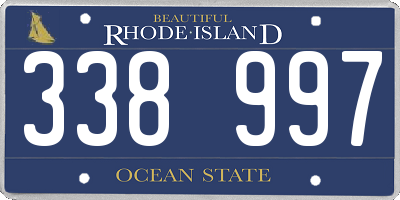 RI license plate 338997