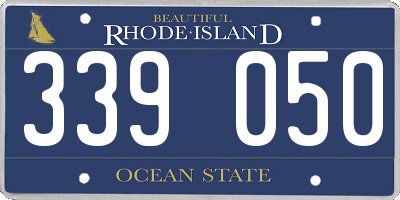 RI license plate 339050