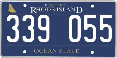 RI license plate 339055