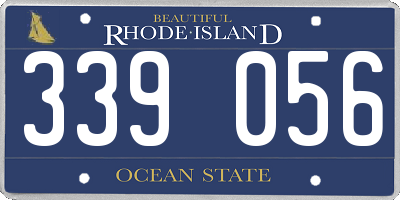 RI license plate 339056