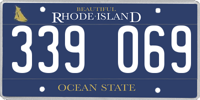 RI license plate 339069