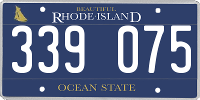 RI license plate 339075