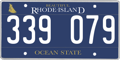 RI license plate 339079