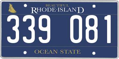 RI license plate 339081