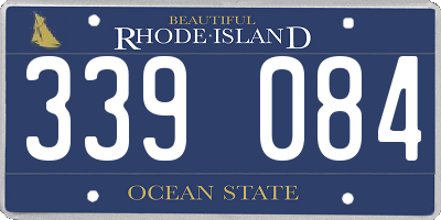 RI license plate 339084