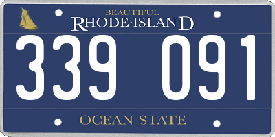 RI license plate 339091