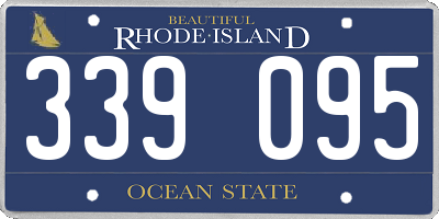 RI license plate 339095