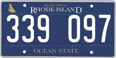 RI license plate 339097