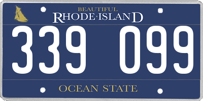 RI license plate 339099