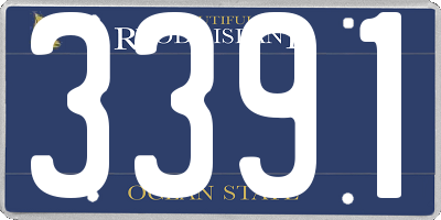 RI license plate 3391