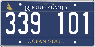 RI license plate 339101
