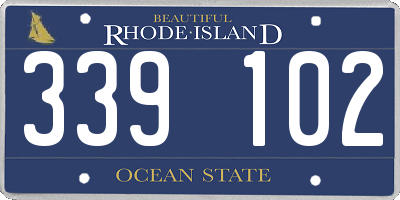RI license plate 339102