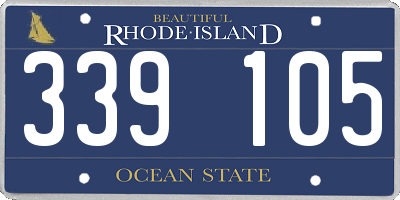 RI license plate 339105