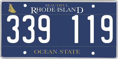 RI license plate 339119